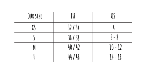 general womans sizes